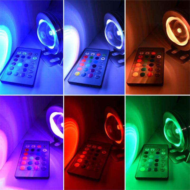 RGB Waterproof IP68 LED Flood Light Underwater Fountain Pool Pond Aquarium Spotlight Bulb Outdoor Garden Lamp 12V 85-265V Lights