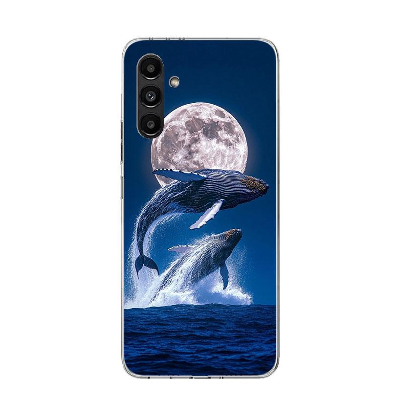 Humpback Whale Sea Giant Phone Case For Samsung Galaxy A17 A16 A14 A15 A13 A57 A56 A54 A55 A53 A37 A36 A34 A35 A33 A26 A24 A25 A