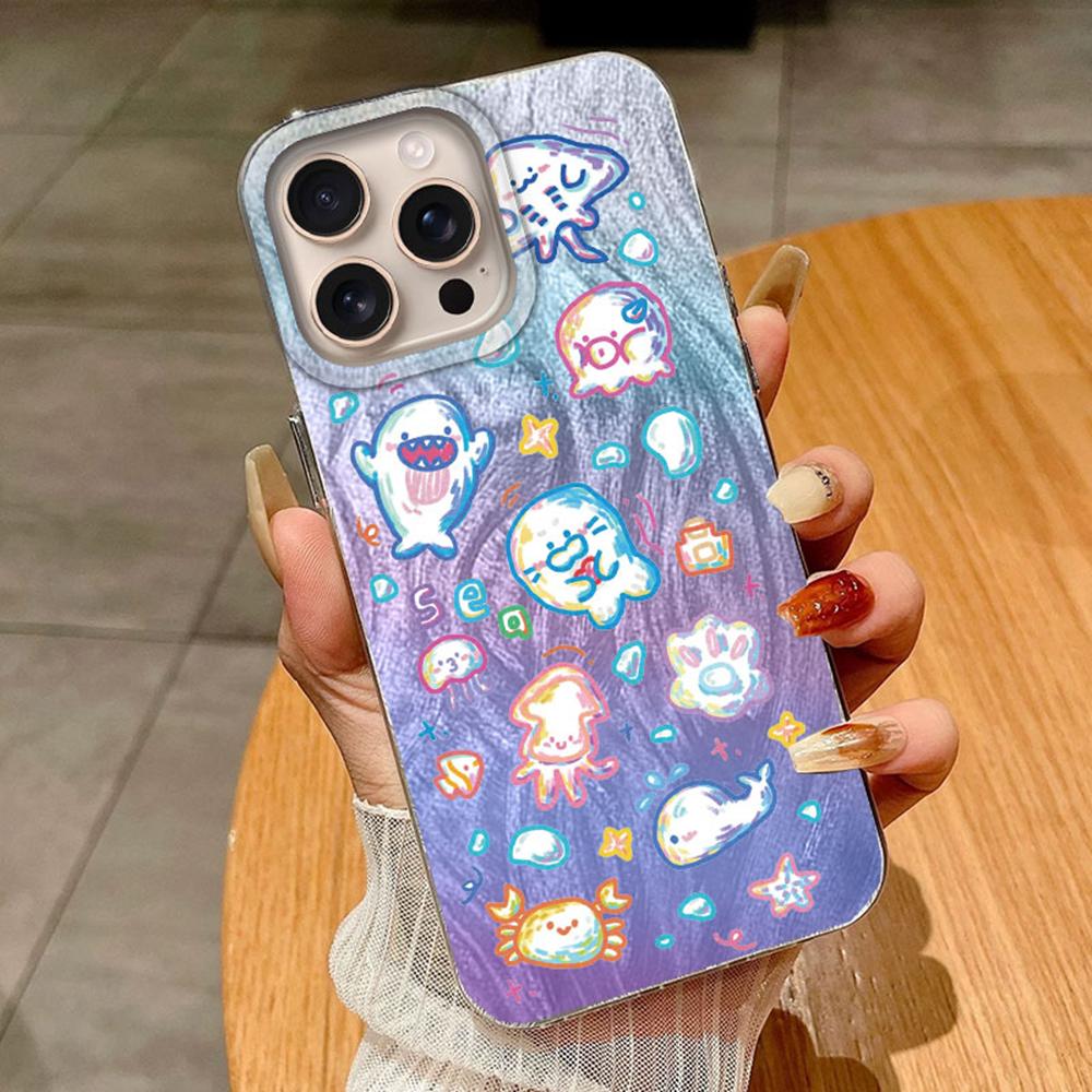 Gradient Colorful Pueple Butterfly For Apple iphone 16 Pro Max 16Plus 16e Cases Cover Soft Phone Case Fundas Silicone Clear Shell Back TPU Bumper
