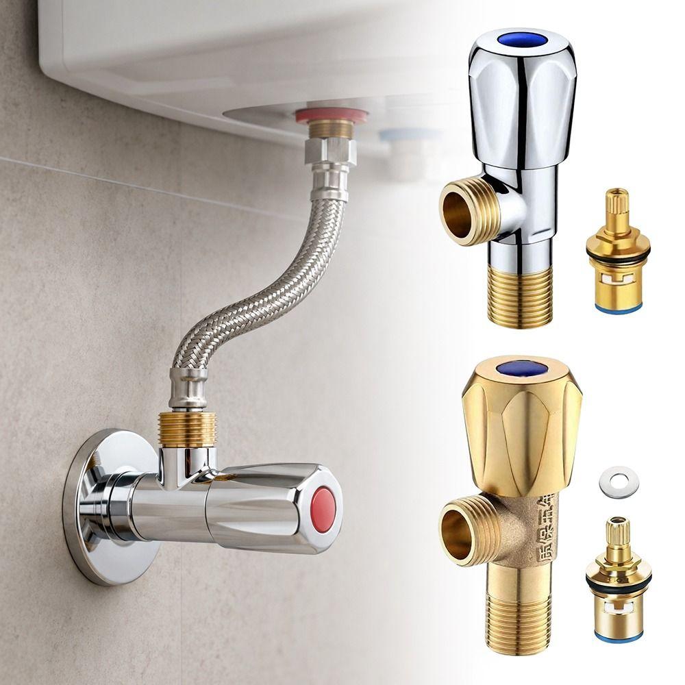 Color Coded Handle Triangle Valve Brass Water Supply Valve New Angle Valve  For Faucet