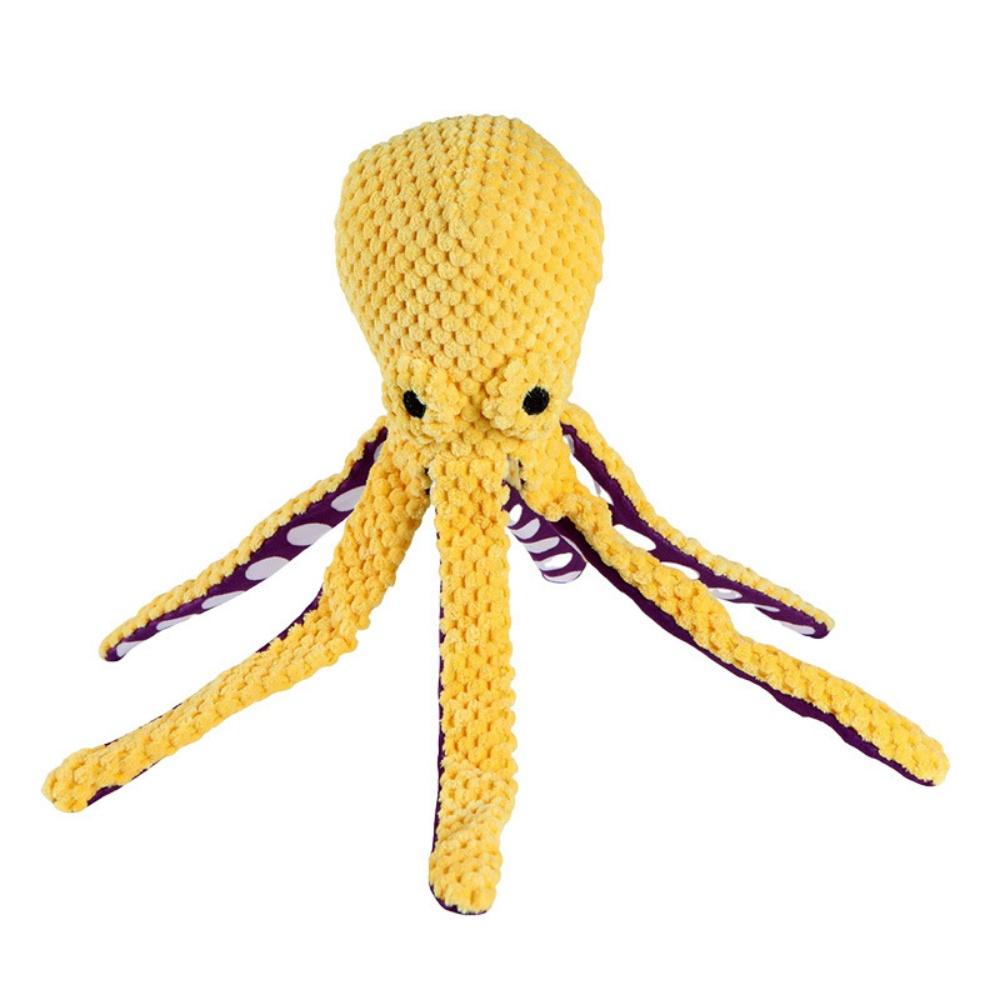 New Octopus Interactive Dog Chew Toy - Scented Plush, Bite Resistant, Dental Grinding Teeth Cleaning Companion