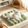 Non-slip Pet Bed for Floors Faux Fur Mat, Soft Warm Cat Sleeping Pad with Bottom, Anti-slip Mat Puppy Self-Warming Fuzzy Cozy Dogs Cats, Machine