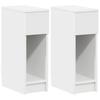 VidaXL Bedside Tables with Drawer 2 Pcs White 20x36x60 Cm, Side Table, Bedside Cabinet, Side Table for the 858696