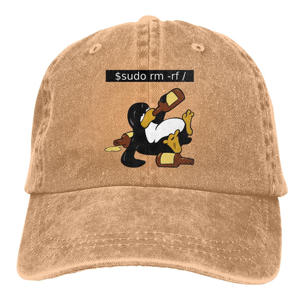 Command Baseball Caps Peaked Cap Linux Operating System Tux Penguin Sun Shade Hats for Unisex