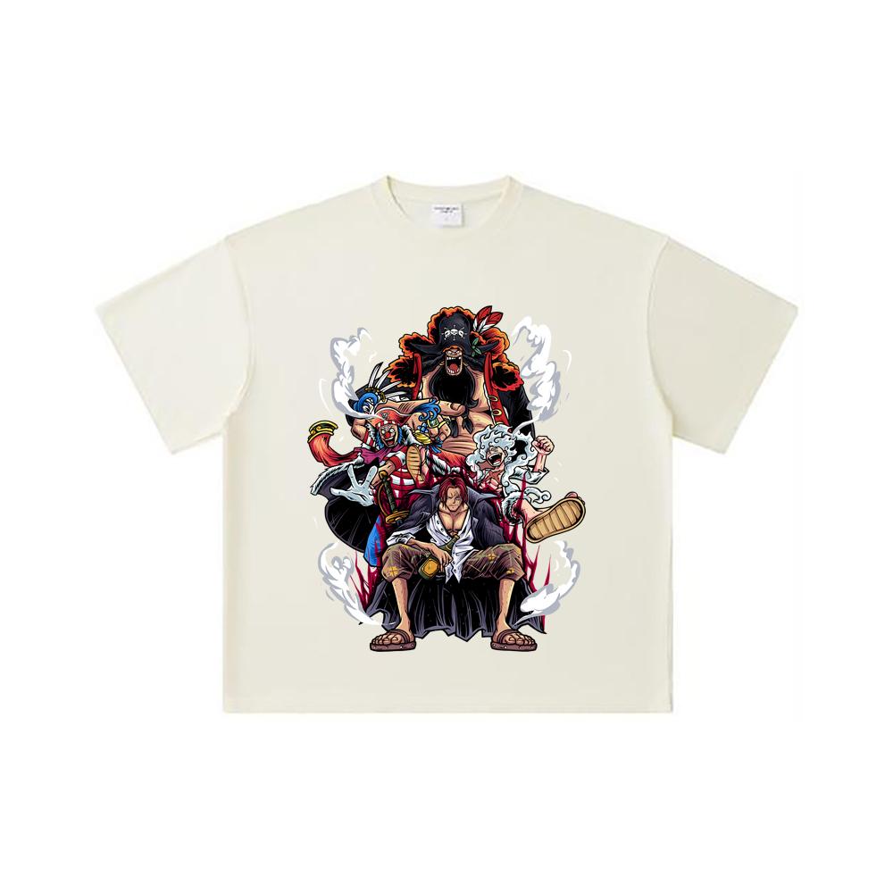

260 GSM Double Yarn 32 Count 100% Cotton One Piece V4 Emperors Print Unisex Heavy Cotton T Shirt S абрикосовый