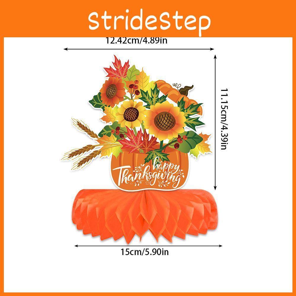 Thanksgiving Table Celebration Decor Honeycomb Pumpkin And Turkey Ornament Set