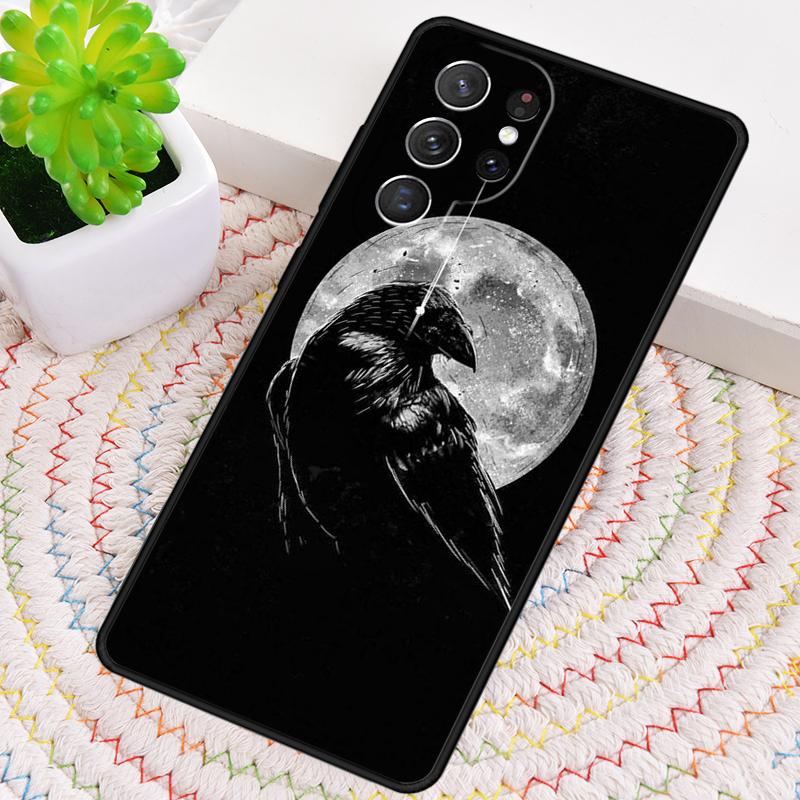 Crow Raven Dark Skull Phone Case for Samsung Galaxy Note 10 Pro S26 Ultra S23 S24 FE S25 S21 S22 PLUS Shockproof Cove