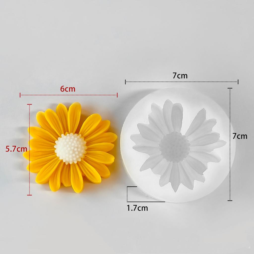 Sunflower Drip Silicone Mold Daisy Flower Aroma Diffuser Stone Handmade Soap Plaster Decorative Mold