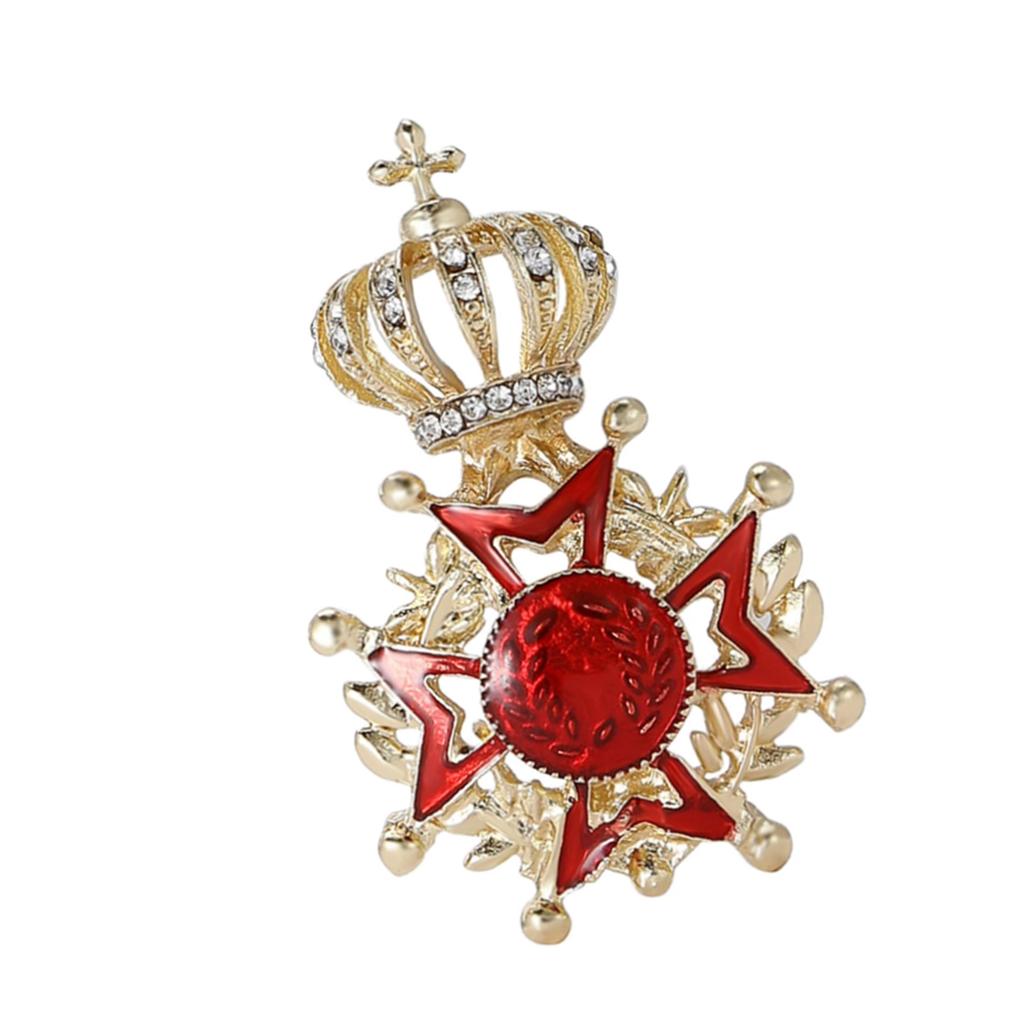 Practical Sturdy Alloy Crowns Medals Pin Fashion Accessory for Unisex Fashion Portable for Weddings and Banquets