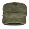 VOBOOM Washed Cotton Military Cadet Army Caps for Men Unique Design Adjustable Vintage Flat Top Hats with Air Hole