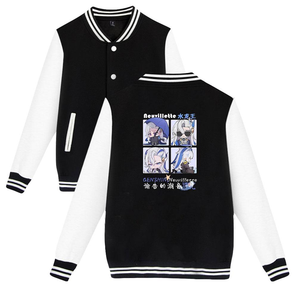 New Women Men's Jackets Bomber Jacket Genshin Impact Baseball Jacket Oversize Hip Hop Outerwear for College Couples Clothing Custom