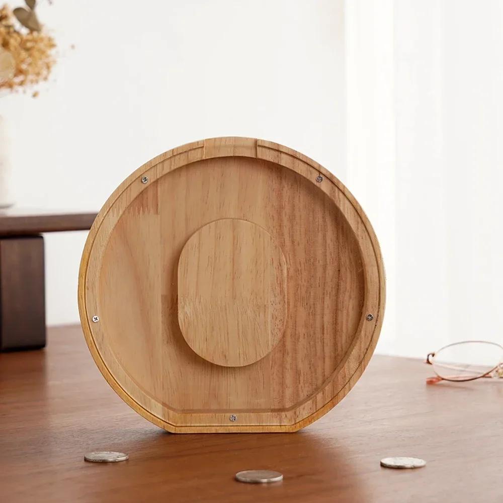 Wooden 26-letter English Letter Piggy Bank In Stock Children's Small Toy Storage Box Transparent Acrylic Piggy Bank Home Decor