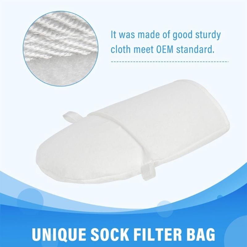 2 PZ Sacchi Filtro per Piscina Spa Sacchi Filtro Multiuso Tessuto Non Tessuto Adatti per Filtrazioni ad Alta Efficienza