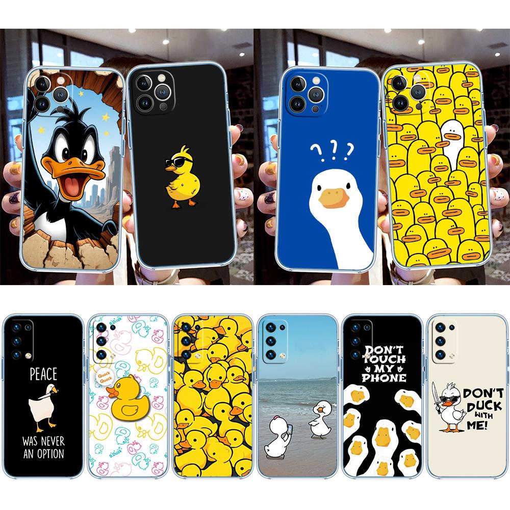 DUCK Cartoon Phone Case for Motorola Moto G10 G20 G30 G31 G32 G34 G35 G41 G42 G50 G51 G52 G55 G60 G60S G62 G71 G72 G75