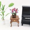 1: 12 Mini Simulation Flower Garden Living Room Scene Micro Landscape Ornaments Flowers White Red Purple Tri Color Flowers