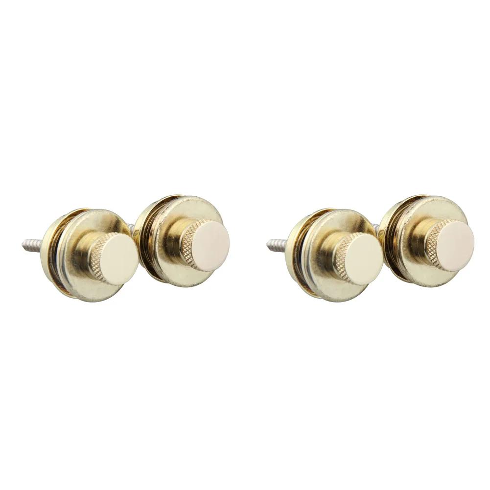 10-2PCS Electric Guitar Straplock Zinc Alloy Bass Safety Straplock Flat Head Non-slip Replacement Musical Instrument Accessories