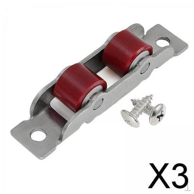 3x Stainless Steel Window Pulley Wheel Fittings Door Sliding Rollers Furniture Roller