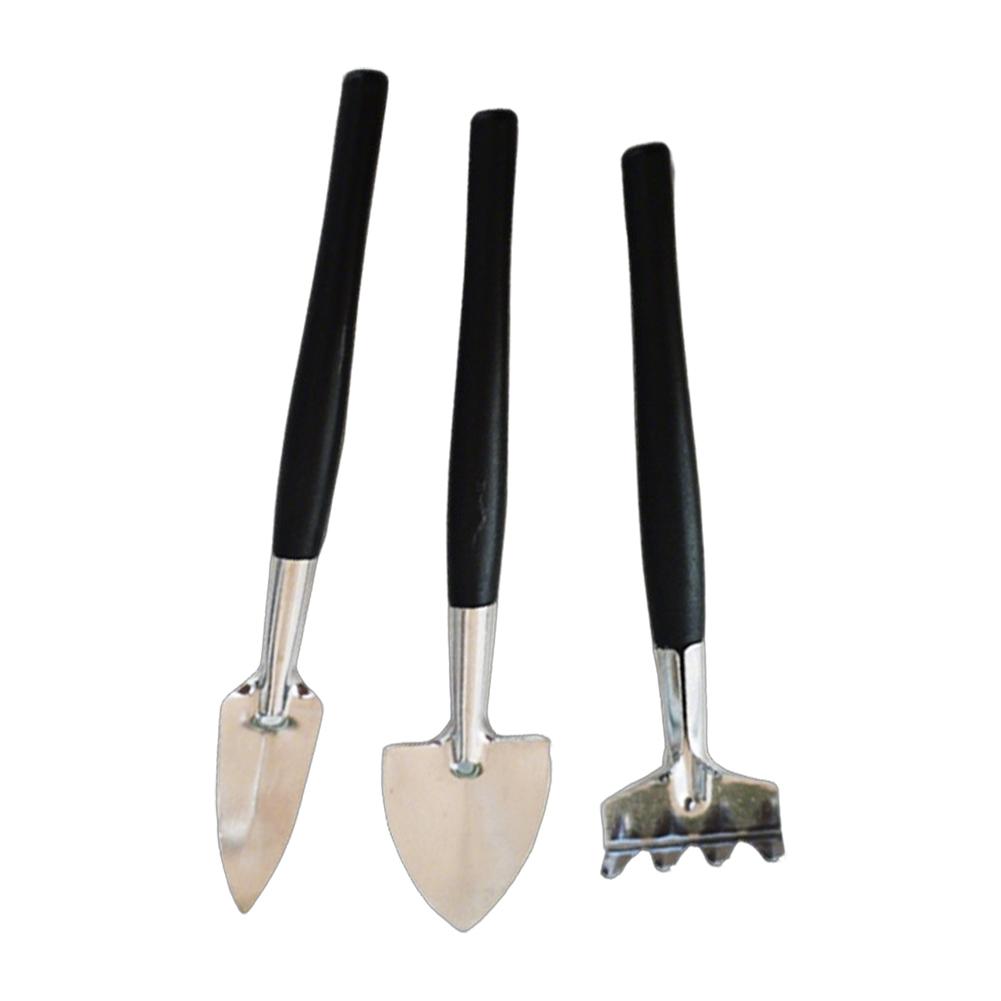 3Pcs Shovel Rake Spade Set Small Rake Shovel Spade Multifunction Bonsai Tools Set Hand Planting Tools For Indoor Gardening