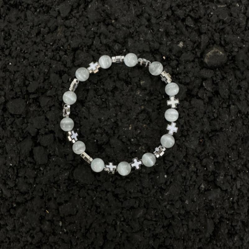 Opal Jewelry Geometric Cross Couple Bracelet Temperament Elastic Bracelet Bracelet