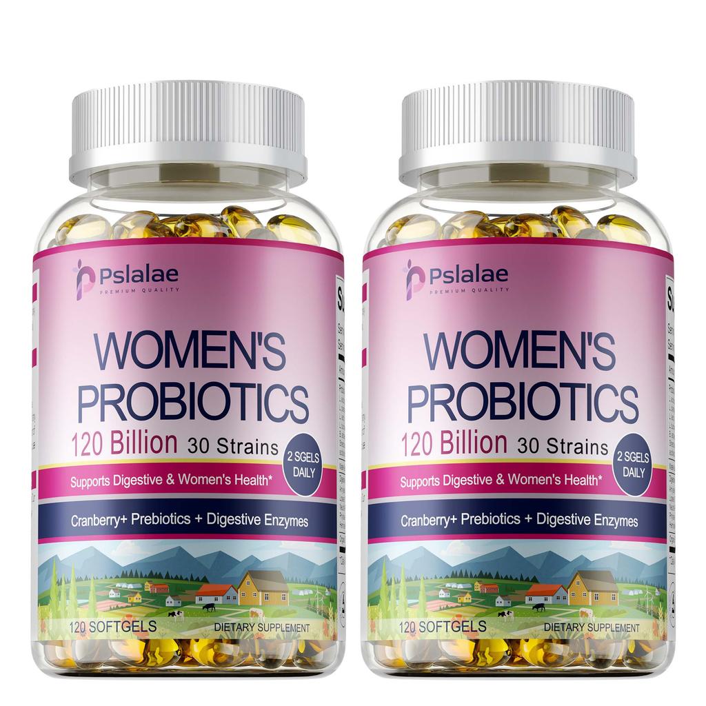 Capsule probiotiche contenenti mirtillo rosso e una miscela prebiotica supportano la salute generale e sono adatte sia per uomini che per donne.