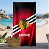 Hockey-Logo Aufgedrucktes Schnelltrocknendes Strandtuch Super Saugfähiges Weiches Leichtes Badetuch für Pool Sommerreisen