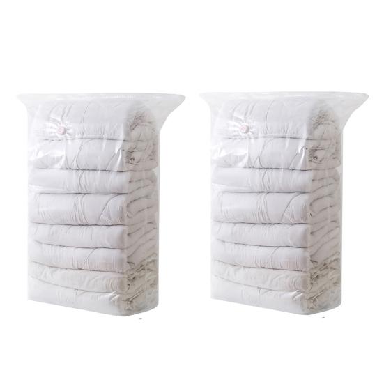 No Pump Vacuum Storage Bags Durable Reusable Oversized Cube Design Easy Compression Saves