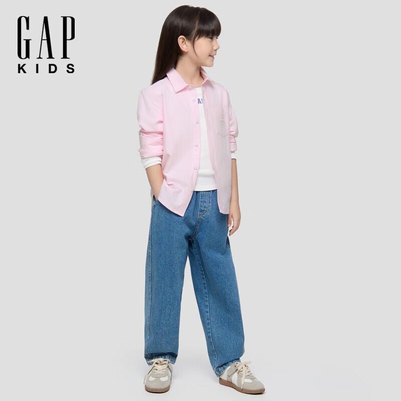 

Gap Kids Embroidered Logo Cotton Long Sleeve Shirt 100/52