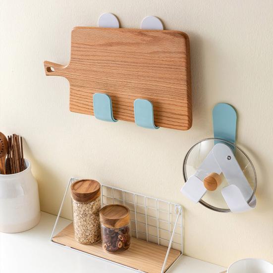 Adjustable Wall Mount Adhesive Lid Cooking Pot Cover Board Holder Storage Rack
