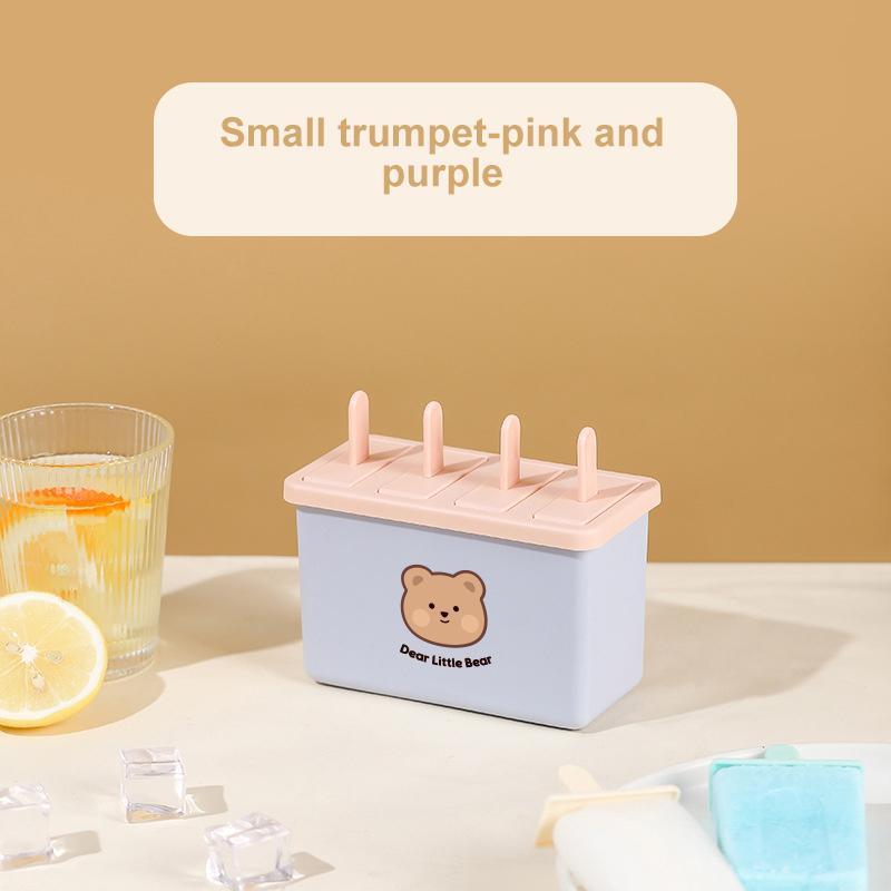 4/8 Gniazd Forma do lodów na patyku z pokrywką Domowe Lody z fasoli Mung Domowe Lody Formy do mrożonych lodów