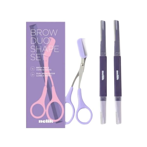 

Nellik Eyebrow Scissors & Dual Eyebrow Razor 2-Piece Set