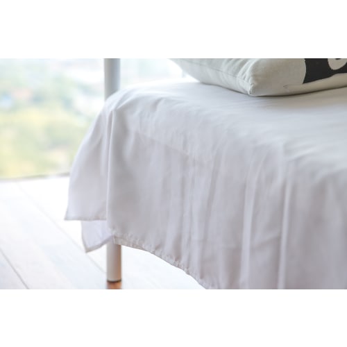 Single White Flat Sheet (150cm X 250cm) for Commercial Use, Set of 2, Includes Mattress Cover and Upper Sheet, White