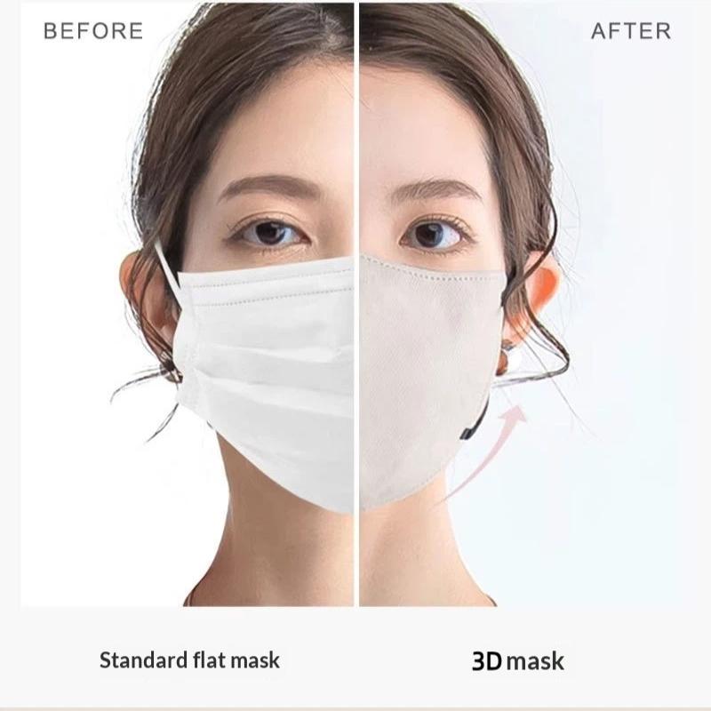 100Pcs Face Masks Japanese Style 3D Face Mask Adult Disposable Breathable Masks