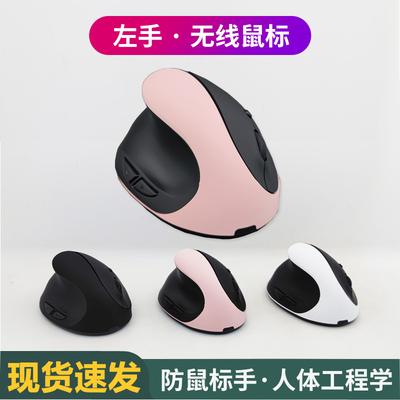 Left-handed Wireless Grip Mouse Designed for Girls, Small Size To Relieve Hand Joint Strain.