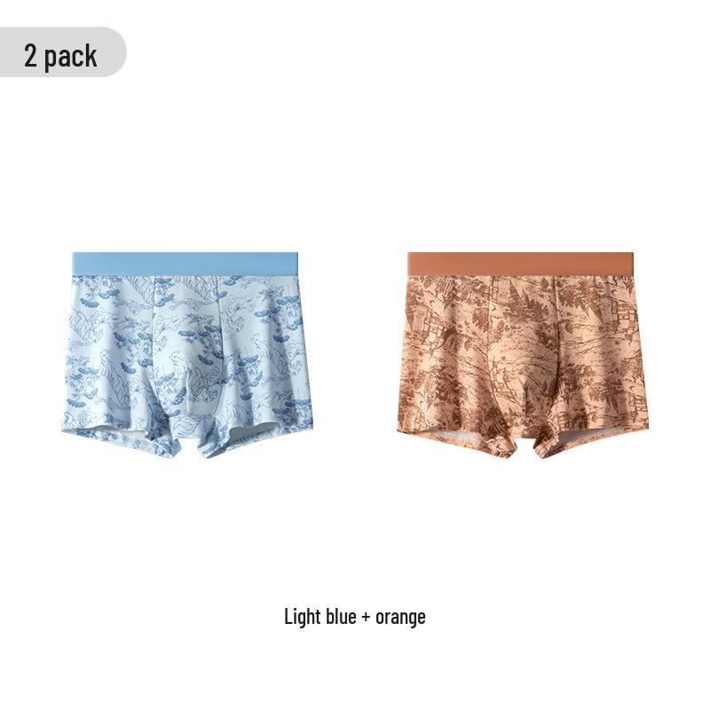 Herren Reine Baumwolle & Maulbeerseide Antibakterielle Boxershorts – Atmungsaktiv, Elastisch, Bequem Neuer Stil
