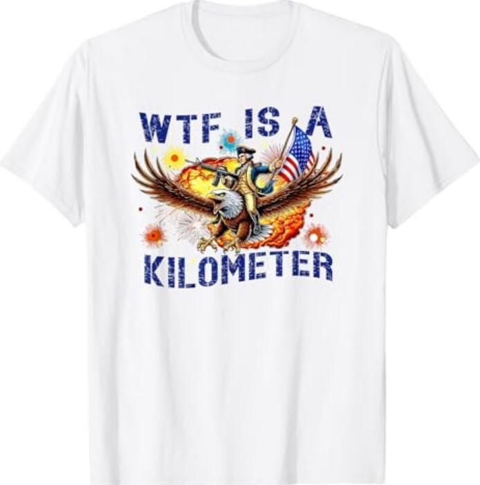 wtf is a kilometer eagle T-Shirt S разноцветный
