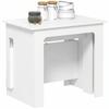 Folding dining table, extendable folding kitchen table up to 6 people, for small spaces, dining room, white