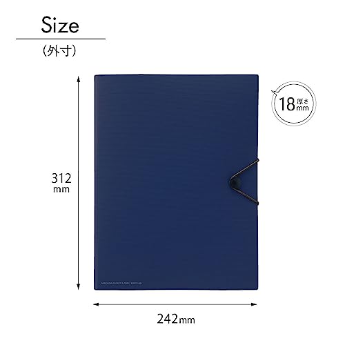 Lihit Lab Carrying Pocket, A4, Navy F7528-11