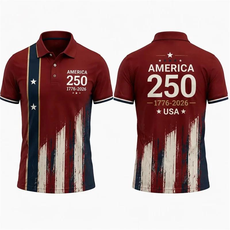 Men's Stylish Patterned Short-sleeve Polo Shirt, Casual Summer Wear