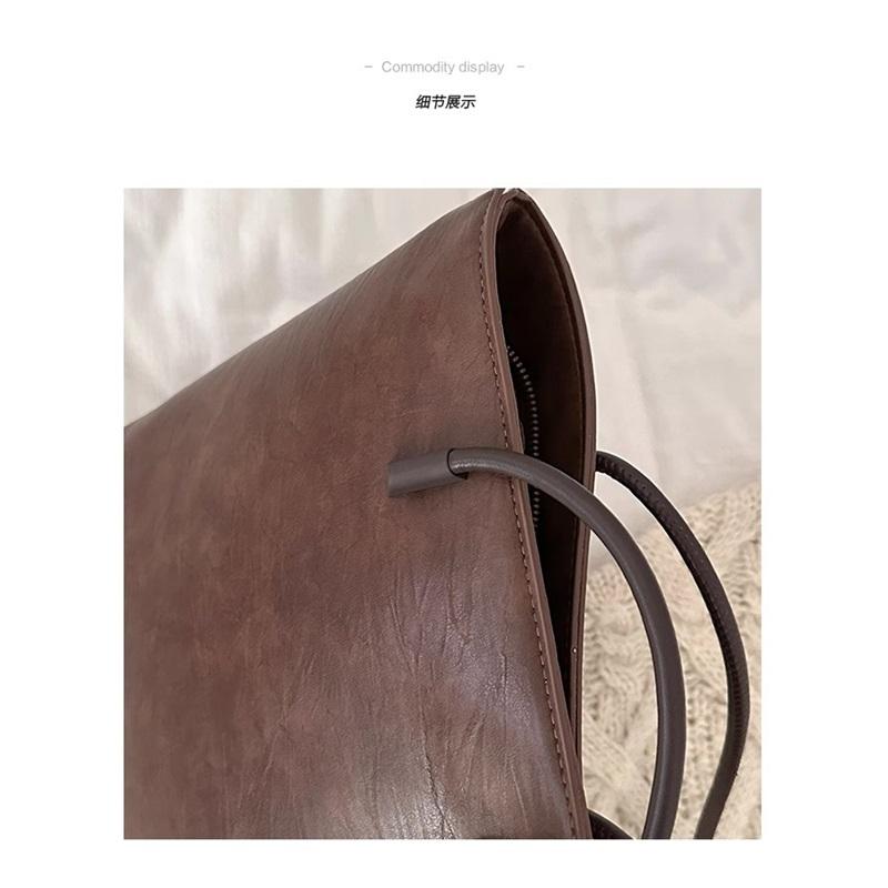 Winter Portable Commuter Bag Female Retro Simple Tote Bag Wild Large-capacity Shoulder Bag