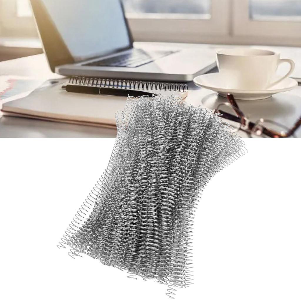 100Pcs Spiral Binding Coils Iron Dia 14.3mm 9Celsius16in 48 Teeth 4:1 Ratio 115 Sheet Capacity for Paper