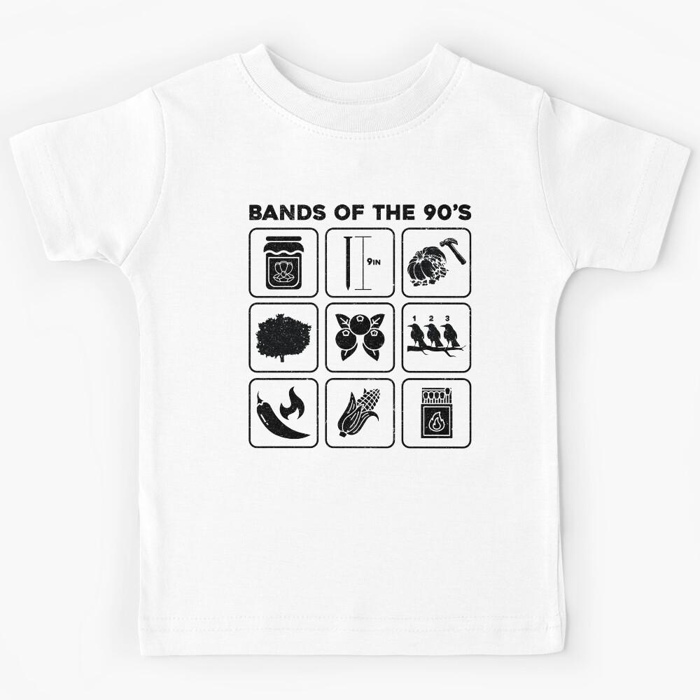 Bands Of The 90s Vintage Bands Since Ninety 1990s Kids T-Shirt 170