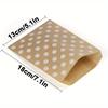 100pcs Kraft Paper Bags Dot Gift Bags Flat Greaseproof Paper Bags Greaseproof Envelopes Paper Snack Bags Cookie Bags Popcorn Bags