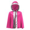 Kids Boys Girls Boxing Costume Halloween Cosplay Cloak Open Front Metallic Trim Letter Printed Back Hooded Boxer Robe