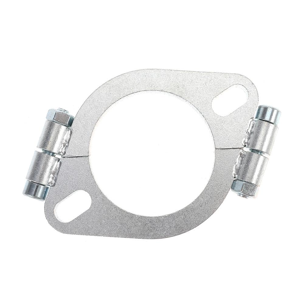 Compatible with Flange Repair, Silver Steel 2.5" / 63 Mm Split Flat Oval Flange Connection Replacement Accessory, Compatible with Exhaust Flange