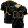 Ball Pool Sport Trikot Schwarz Gold V-Ausschnitt Kurzarm T-Shirt Personalisiertes Team Freizeit Oberteil T-Shirt