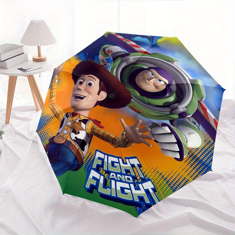 Woody,Buzz Lightyear Automatic Umbrella   Tri fold Portable Umbrella, Best Holiday Gift for Men and Women, Durable Iron Frame, Playful Desig