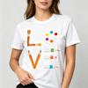 Cotton Basic Top Colorful Brush Palette Paint Tube Love Graphic Art Lover Inspirational Design Comfort Loose Short Sleeve Tees