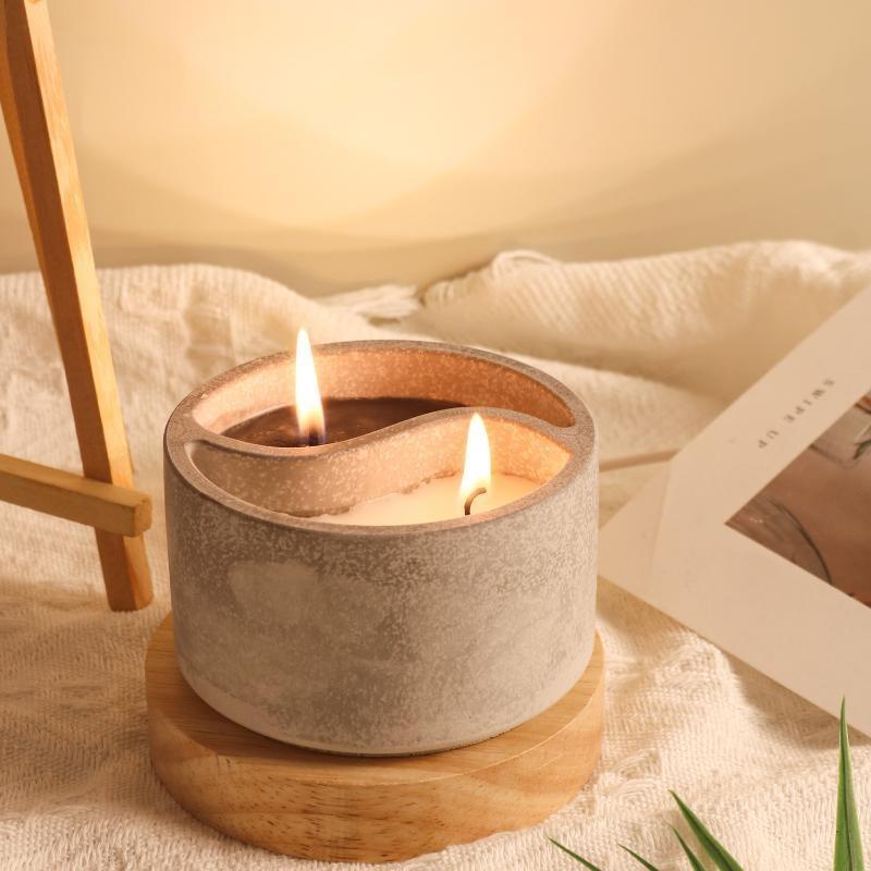 Handmade Tai Chi Aromatherapy Candle Cup Decoration Dropping Glue Mold Candle Holder Mold