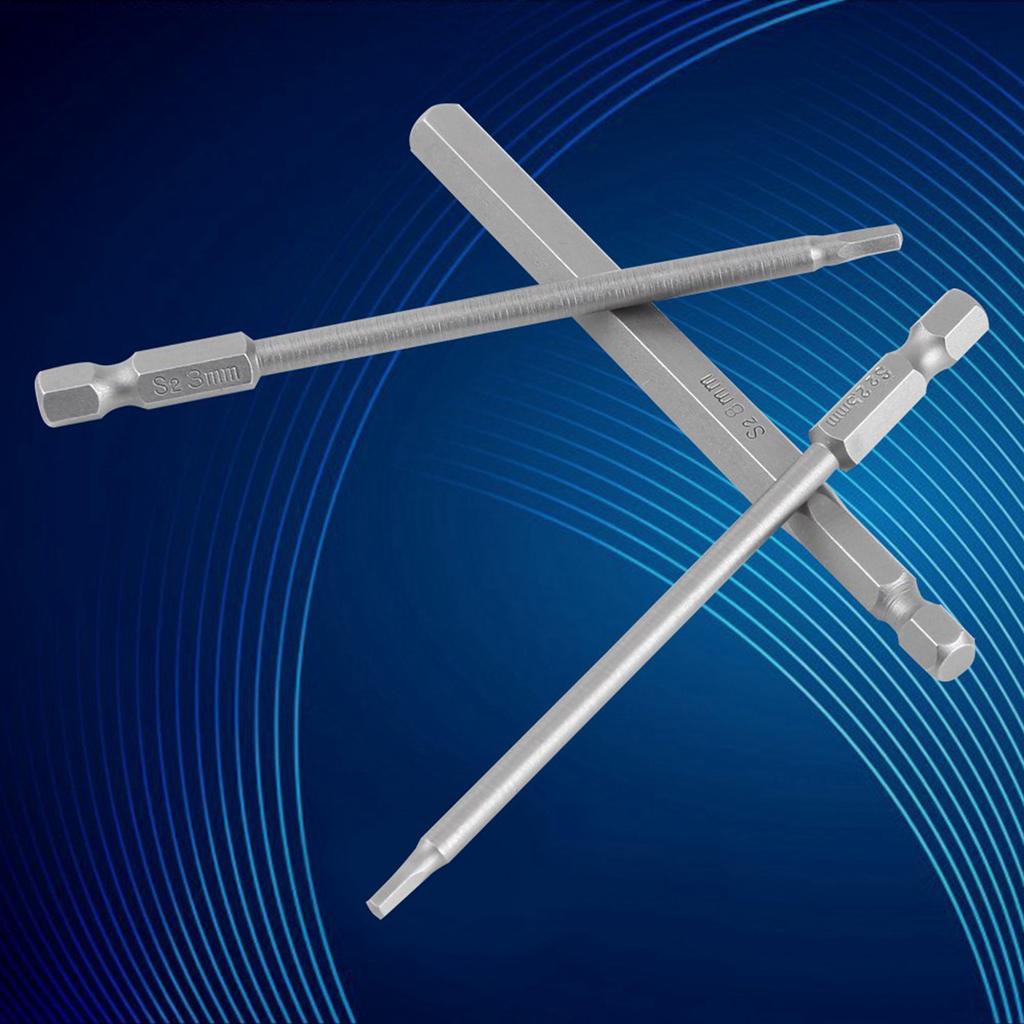 6pcs 100mm Magnetic Screwdriver Bit Set Hexagon Head Tool Bit With 1 4  Hex Shank