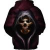 Skeleton Man In The Dark 3d Digital Print Couple Hoodie Autumn/winter Adult Jacket